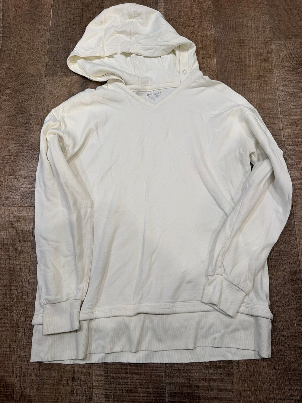 ATHLETA SUNDOWN ALLIANCE HOODIE SWEATSHIRT, MAGNOLIA WHITE
